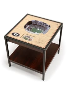 Georgia Bulldogs 25-Layer Lighted StadiumView Brown End Table