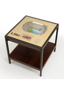 LSU Tigers 25-Layer Lighted StadiumView Brown End Table