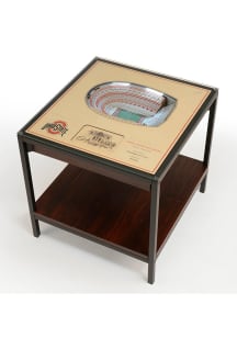 Ohio State Buckeyes 25-Layer Lighted StadiumView Brown End Table