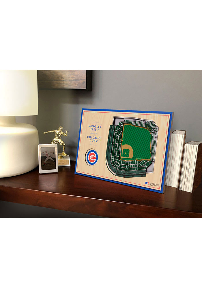 Chicago Cubs 3D Desktop Stadium View Blue Desk Accessory