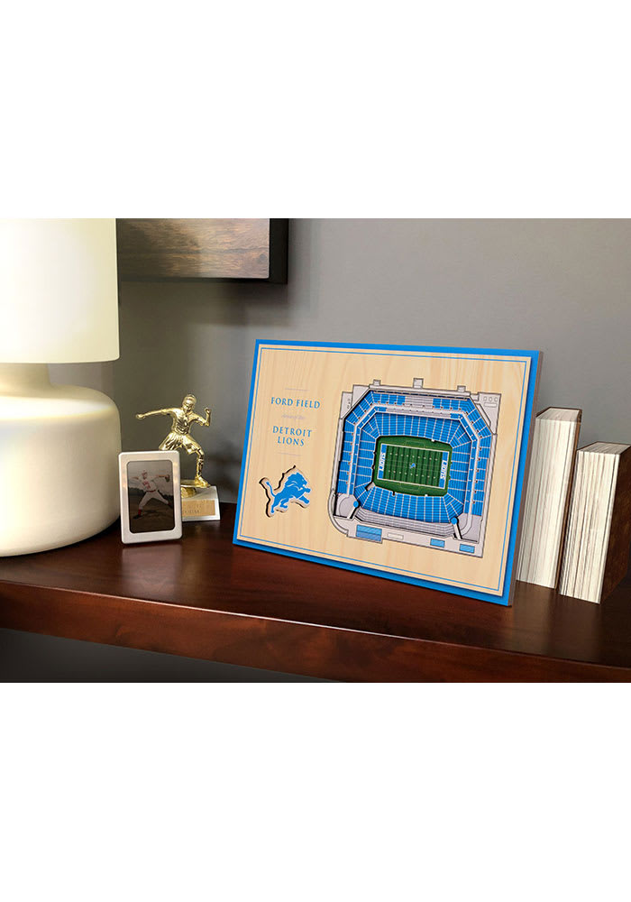 Detroit Lions 3D Desktop Stadium View Blue Desk Accessory