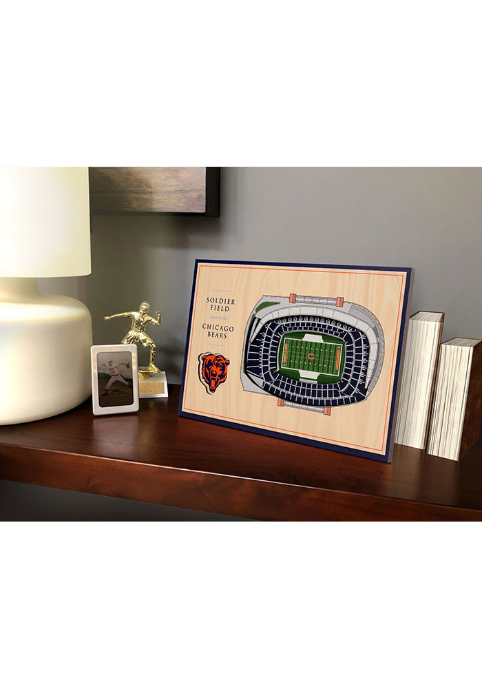 Chicago Bears 3D Desktop Stadium View Navy Blue Desk Accessory