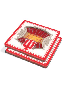 White Indiana Hoosiers 3D Stadium View Coaster