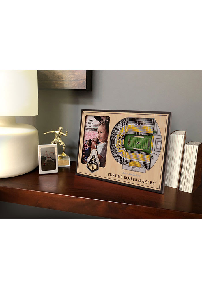 Purdue Boilermakers BROWN Stadium View 4x6 Picture Frame - 6860510