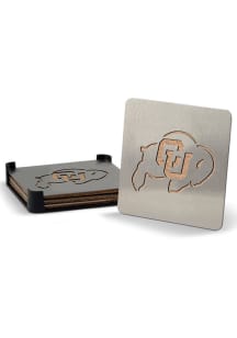 Colorado Buffaloes 4 Pack Stainless Steel Boaster Coaster