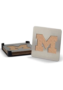 Michigan Wolverines 4 Pack Stainless Steel Boaster Coaster