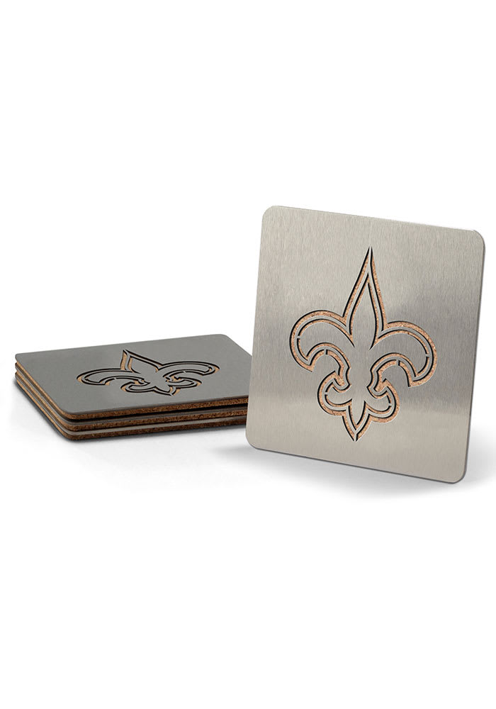 New Orleans Saints 4 Pack Stainless Steel Boaster Coaster