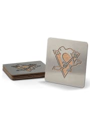 Pittsburgh Penguins 4 Pack Stainless Steel Boaster Coaster