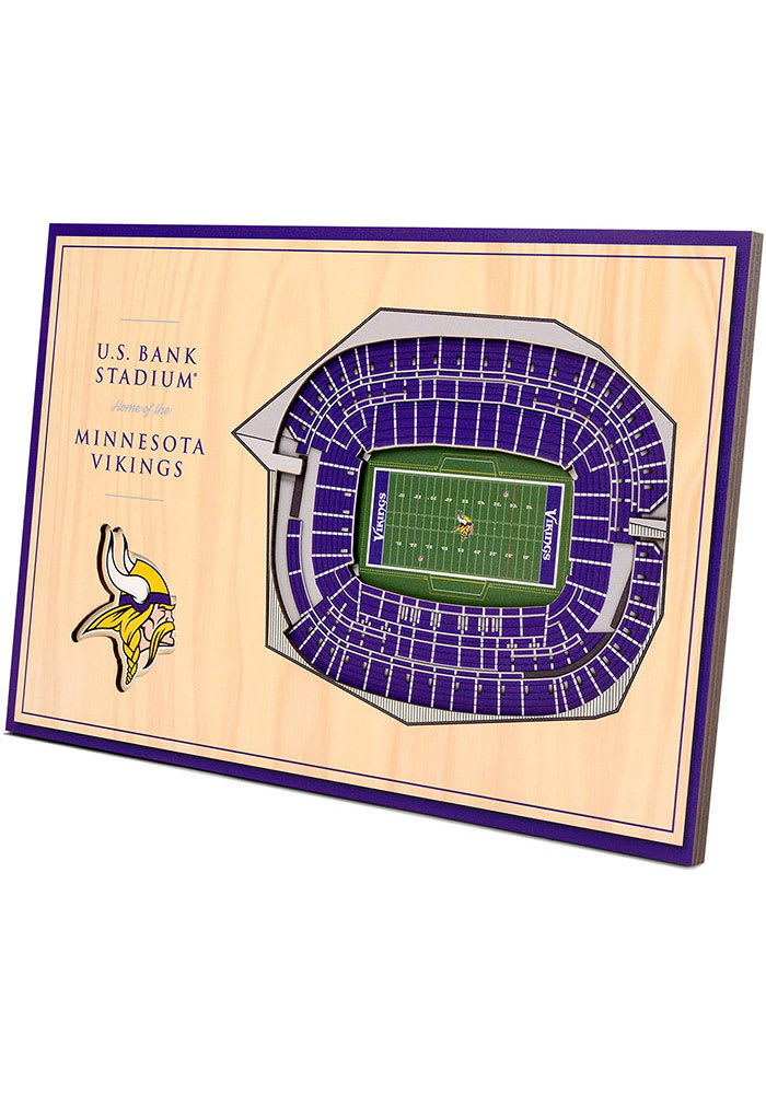 Minnesota Vikings 3D Desktop Stadium View Purple Desk Accessory