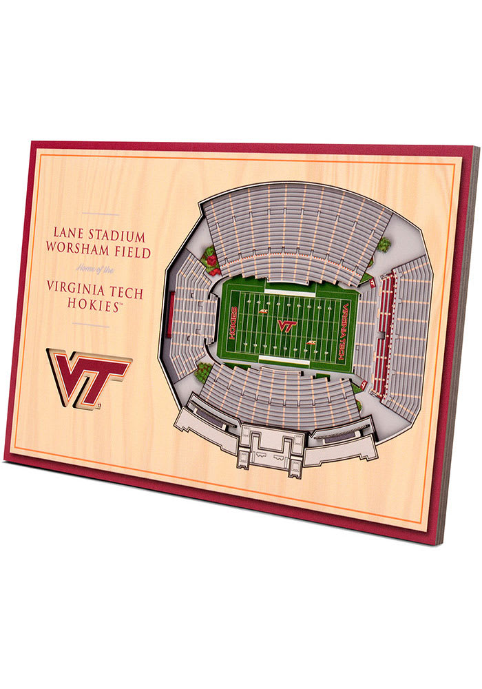 Virginia Tech Hokies 3D Desktop Stadium View Red Desk Accessory