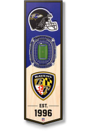Baltimore Ravens 6x19 inch 3D Stadium Banner