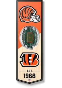 Cincinnati Bengals 6x19 inch 3D Stadium Banner