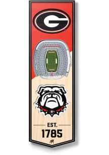 Georgia Bulldogs 6x19 inch 3D Stadium Banner