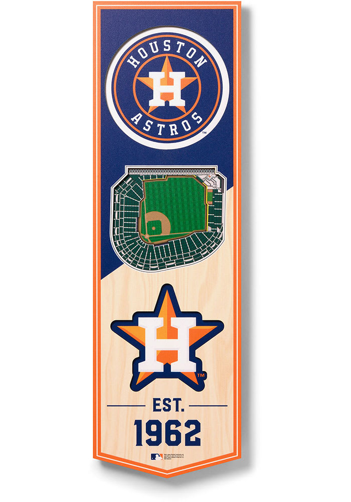 MLB Houston Astros 6x19 Stadium 3D View Banner