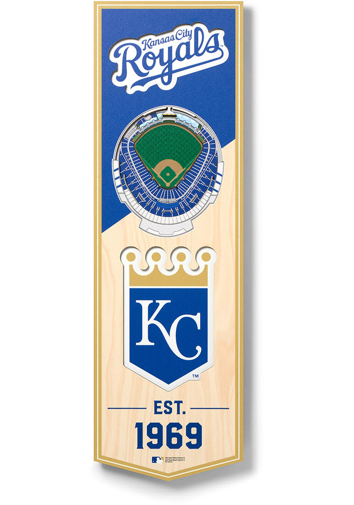 Kansas City Royals 6x19 inch 3D Stadium Banner