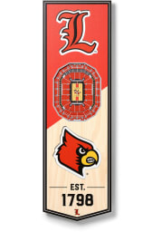 Louisville Cardinals 6x19 inch 3D Stadium Banner