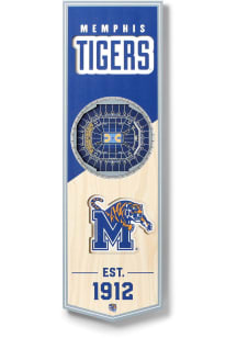 Memphis Tigers 6x19 inch 3D Stadium Banner