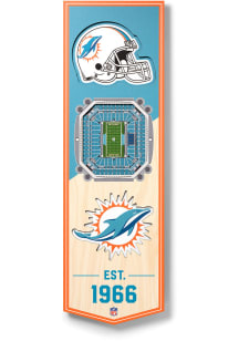 Miami Dolphins 6x19 inch 3D Stadium Banner