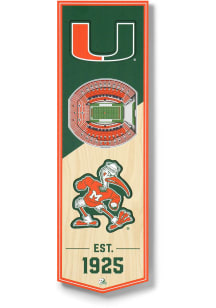 Miami Hurricanes 6x19 inch 3D Stadium Banner