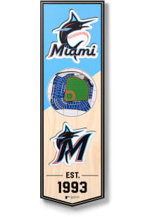 Miami Marlins 6x19 inch 3D Stadium Banner