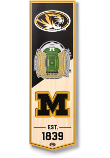 Missouri Tigers 6x19 inch 3D Stadium Banner