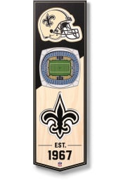 New Orleans Saints 6x19 inch 3D Stadium Banner
