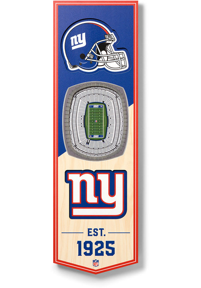 New York Giants 6x19 inch 3D Stadium Banner