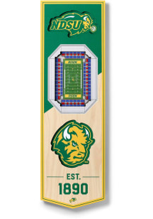 North Dakota State Bison 6x19 inch 3D Stadium Banner