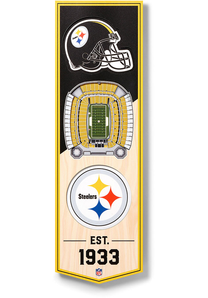 Pittsburgh Steelers 6x19 inch 3D Stadium Banner