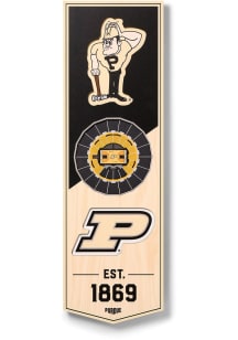 Black Purdue Boilermakers 6x19 inch 3D Stadium Banner