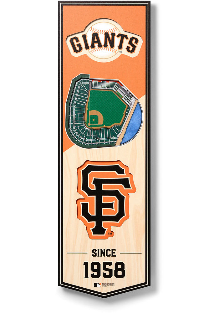 MLB San Francisco Giants 6x19 Stadium 3D View Banner