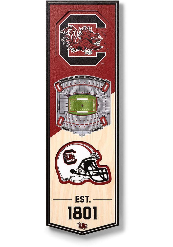 South Carolina Gamecocks 6x19 inch 3D Stadium Banner