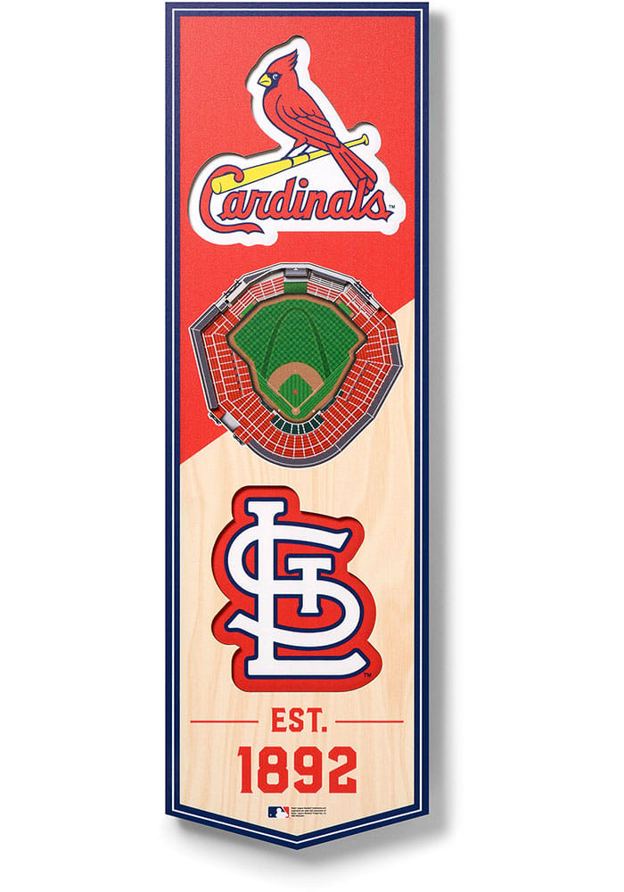 MLB St. Louis Cardinals 6x19 Stadium 3D View Banner