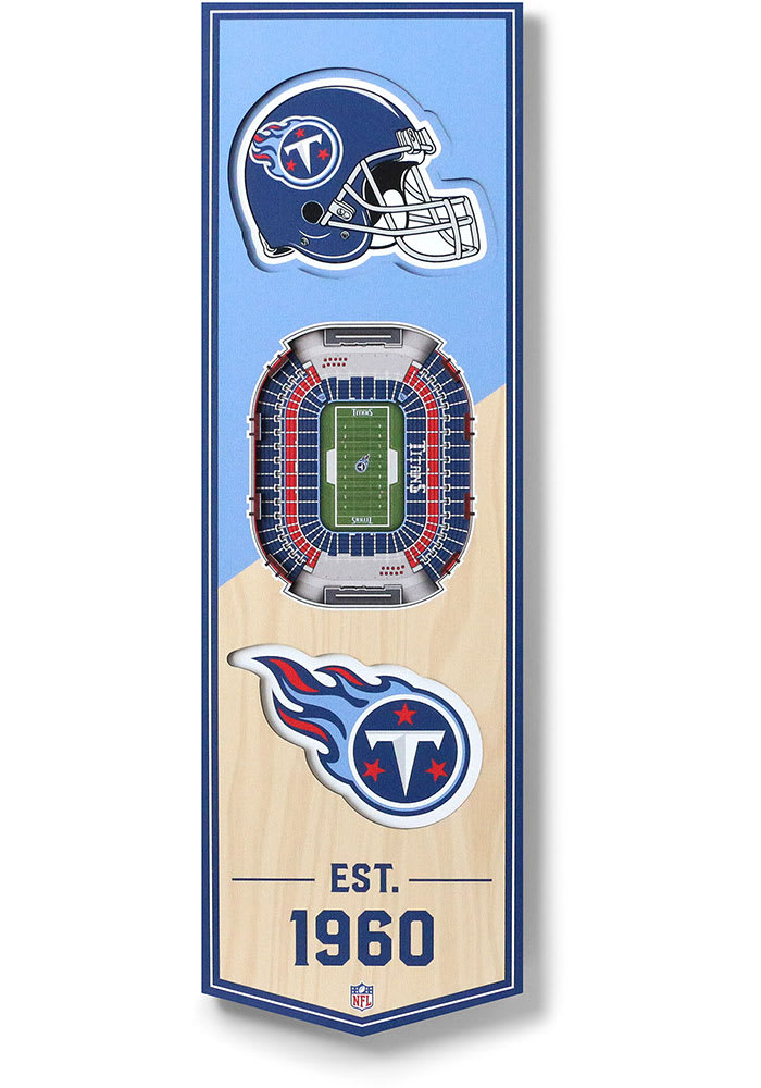 Tennessee Titans 6x19 inch 3D Stadium Banner