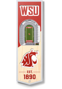 Washington State Cougars 6x19 inch 3D Stadium Banner