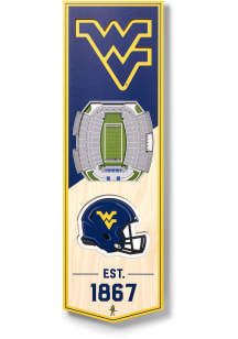 West Virginia Mountaineers 6x19 inch 3D Stadium Banner