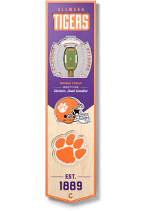Clemson Tigers 8x32 inch 3D Stadium Banner