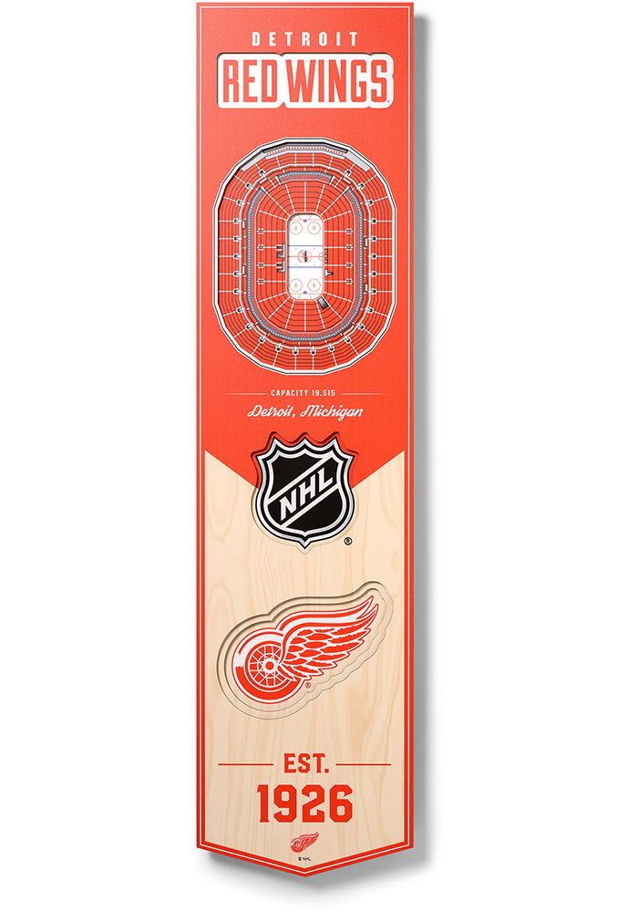 Detroit Red Wings 8x32 inch 3D Stadium Banner