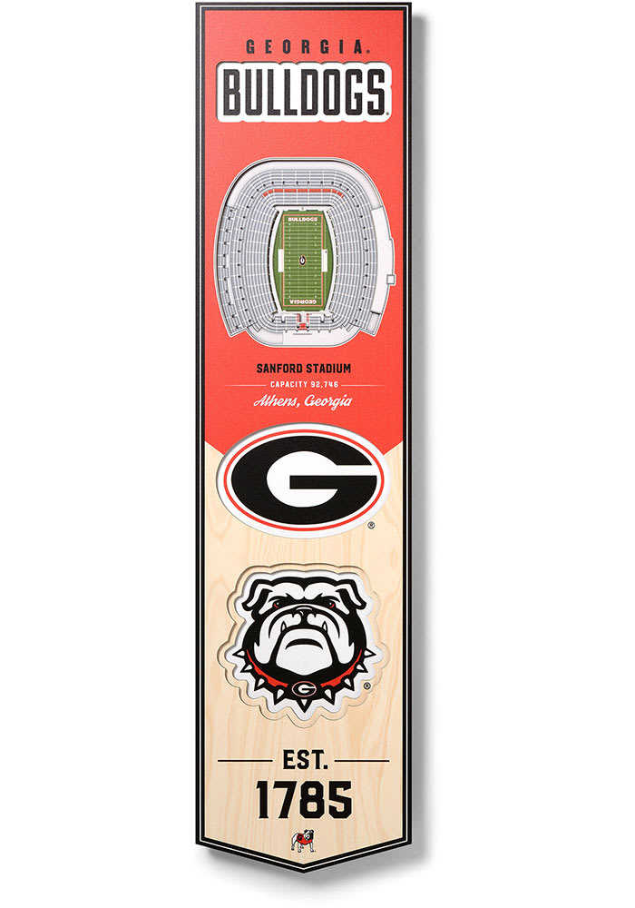 Georgia Bulldogs 8x32 inch 3D Stadium Banner