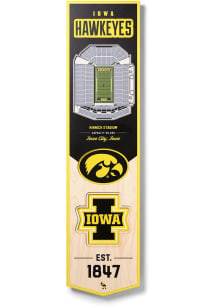 Iowa Hawkeyes 8x32 inch 3D Stadium Banner