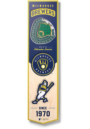 Milwaukee Brewers 8x32 inch 3D Stadium Banner