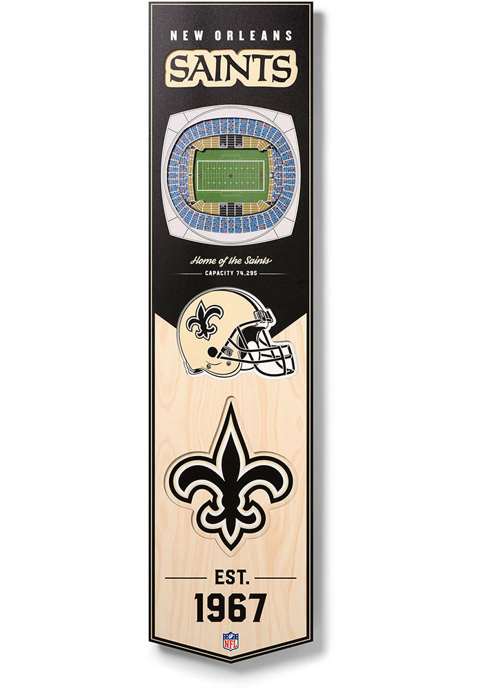 8 x 32 NFL New Orleans Saints 3D Stadium Banner