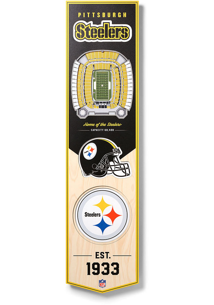 Pittsburgh Steelers 8x32 inch 3D Stadium Banner