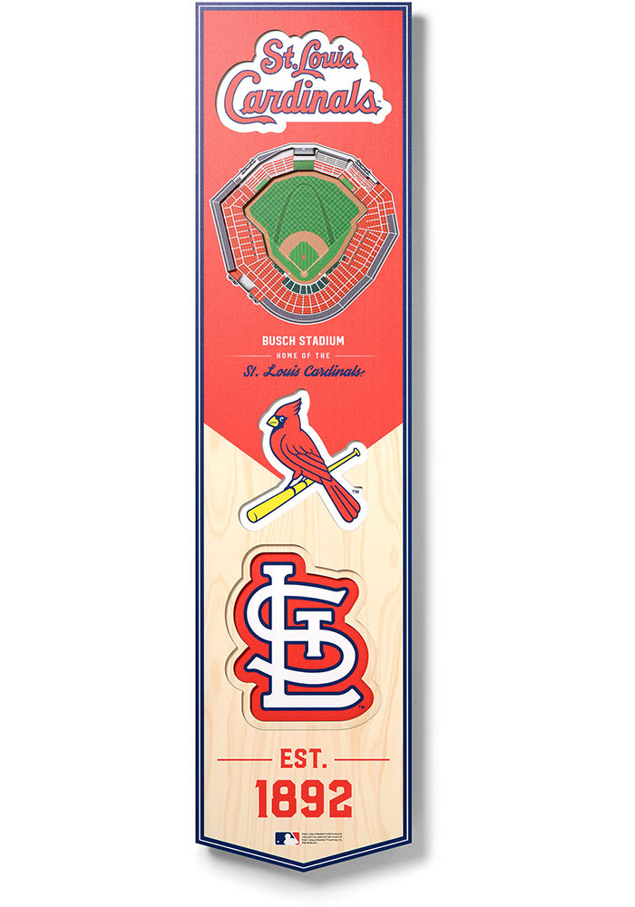 MLB St. Louis Cardinals 6x19 Stadium 3D View Banner