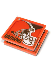 Cleveland Browns 3D Logo Series 2 Pack Coaster