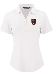 Cutter and Buck Real Salt Lake Womens White Forge Eco Polo Short Sleeve Polo Shirt