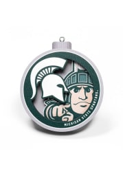 Michigan State Spartans 3D Logo Series Ornament