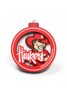 Nebraska Cornhuskers 3D Logo Series Ornament