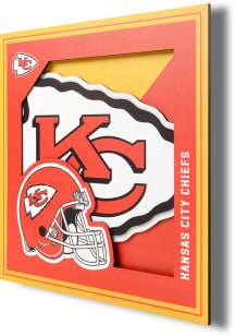Kansas City Chiefs 12x12 3D Logo Sign