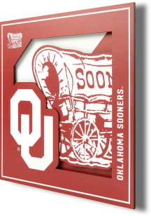 Oklahoma Sooners 12x12 3D Logo Sign